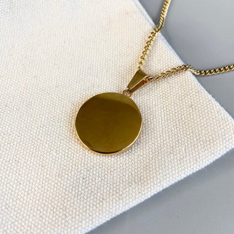 Da Vinci 316L S.S. & 18K Gold Pendant Necklace - Image 4
